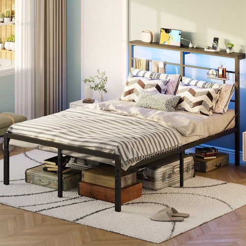 Bed frame with - with, led