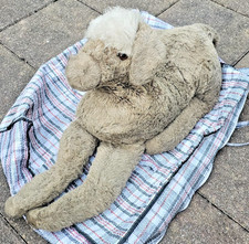 Vintage Lying Donkey Foal Large Soft Plush Toy