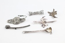 Sterling Silver Brooches Whimsical Floral Fairy x 6 (45g)