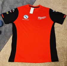 BMW MOTORSPORT MOTORRAD RACING SHIRT JERSEY T-shirt MILWAUKEE SIZE Medium BNWOT