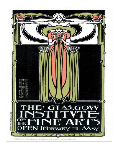 Art nouveau wall poster - wall,