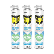 Raid Crawling Insect Freeze Spray Insecticide Free 350 ml - Pack of 3