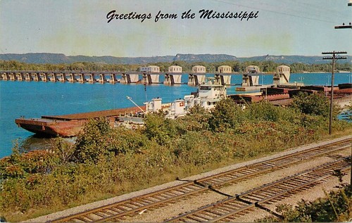 Postcard mississippi river - mississippi,