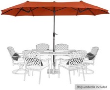 4M Patio Umbrella Parasol Sun Shade Crank Garden Outdoor Shade Canopy