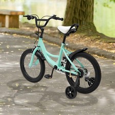 16 inch Kids Children Girls Boys Blue Neon Bike With Removable Stabilisers