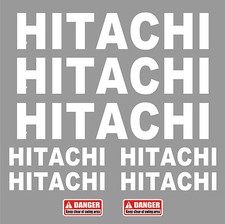 LARGE 550mm HITACHI Decals Stickers for Digger Excavator Pelle Bagger