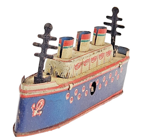 Tinplate clockwork ocean liner - clockwork,