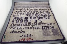 Antique needlepoint sampler - antique,