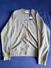 Jack Wills Jacquard Crew Sweatshirt Mens Khaki UK Size L Relaxed Fit
