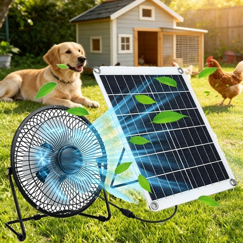 Solar powered cold air fan - powered,