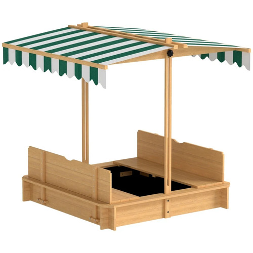 Kids square wooden - square, sandpit