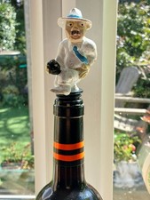 Vintage Ceramic Bottle Stopper Old Gent Playing Boules Nice Used Condition