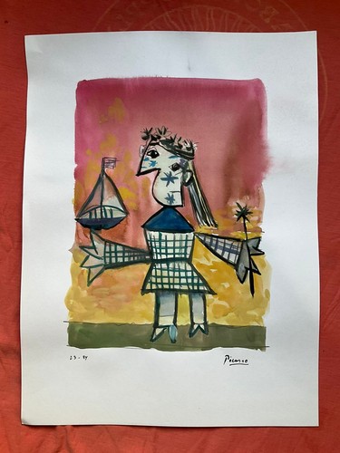 Picasso drawing old - on,