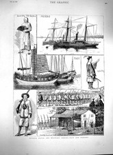 Original Old Antique Print