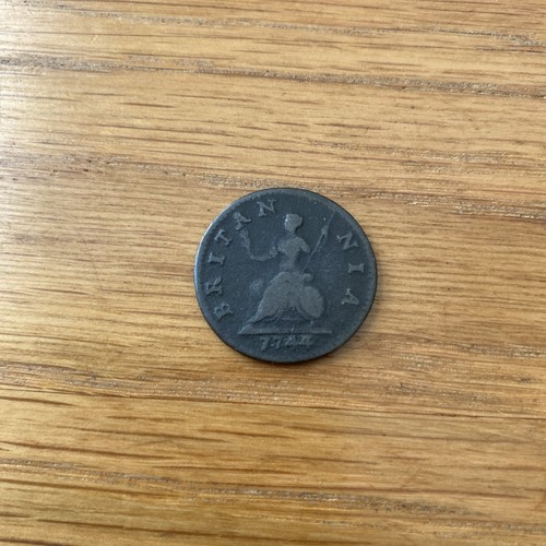 1744 halfpenny george - 1744,