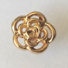 5 x Openwork Rose Push Pins ~ Cork/Notice Board Novelty Metal Thumb Tacks ~ Gold