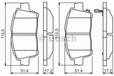 Genuine Bosch Brake Pad Set