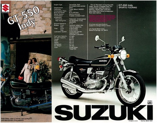 Suzuki brochure gt550 gt750 - suzuki,