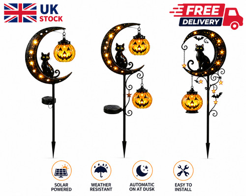 Halloween solar black - black, cat