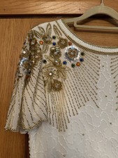 Virgos Lounge White Embellished dress Uk 12