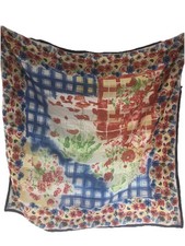 35” Red Poppy Scarf Colorful