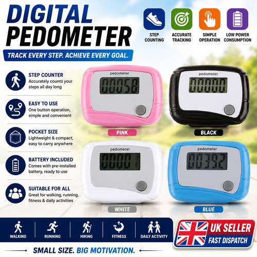 Lcd clip pedometer step - on,