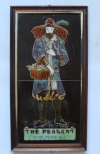 Majolica framed tile - majolica, hand