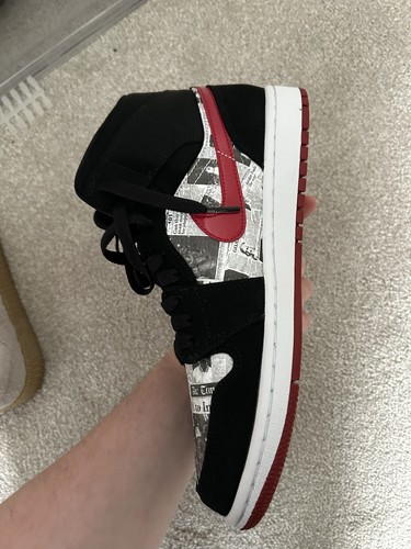 Air jordan mid newspaper - air, 'newspaper