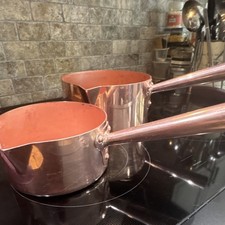 French made copper pots