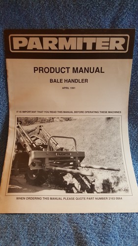 Parmiter product manual - manual, hay