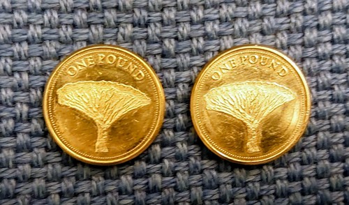 Gibraltar 1 pound coins - 2, x