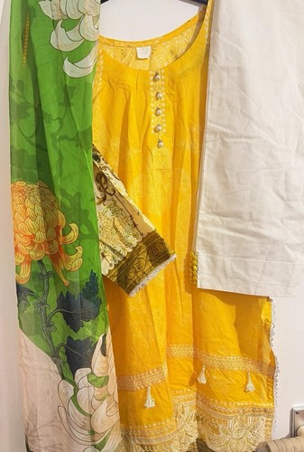 Pakistani yellow embroidered - pakistani,