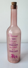 "Always Be A Unicorn" Light Up Glass Bottle Decoration for Home