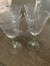 French Vintage Wine Glasses X4
