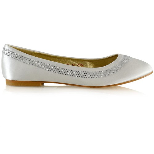 Ladies bridal diamante flat - ladies,