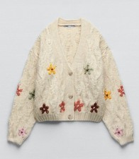 Zara Floral Cardigan UK 8 10