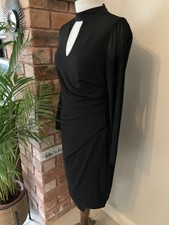Coast black evening party cocktail dress ladies size 12 Christmas ball event