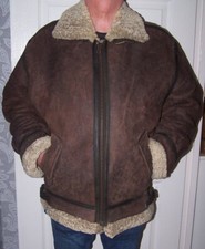 JF Collection Shearling Flying Jacket  Aviator Bomber Sheepskin