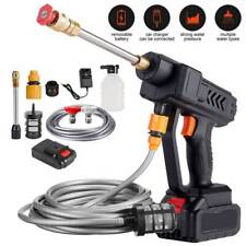 Cordless Car Pressure Washer Jet 3Modes Handheld Water Cleaner Gun +Battery Used