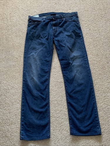 Men dark blue armani jeans - dark,