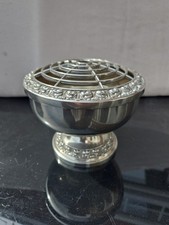 VINTAGE IANTHE SILVER PLATED ROSE BOWL & FROG (IAN HEATH LTD-UK) See Video