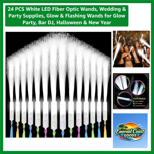 Pcs white led fiber optic - 24,