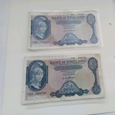  Banknote, Great Britain, 5 Pounds,  x 2 obrian used