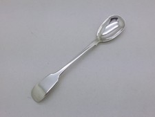 Victorian 1839 Sterling Silver Fiddle Pattern Condiment Spoon Hallmarked Exeter