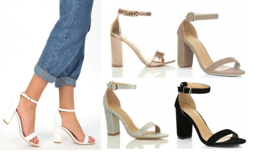 Womens block heel ankle - womens, strap