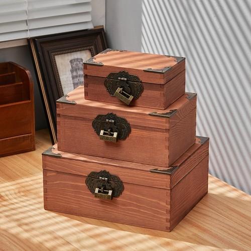 Vintage wood storage - wood, 1/3x