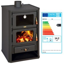 Cooking Wood Burning Stove with Oven Solid Fuel Cooker 14 kw Heating Prity FG