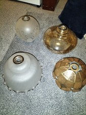 Job Lot Vintage Glass Lamp Shades