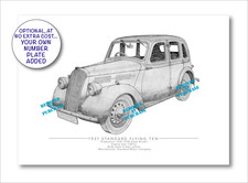 Standard Flying Ten hand-drawn