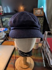 Barbour Cap Navy Wool Baker